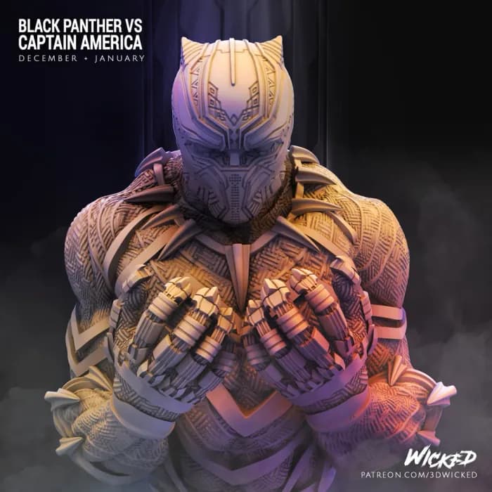 STL - Figura De Black Panther
