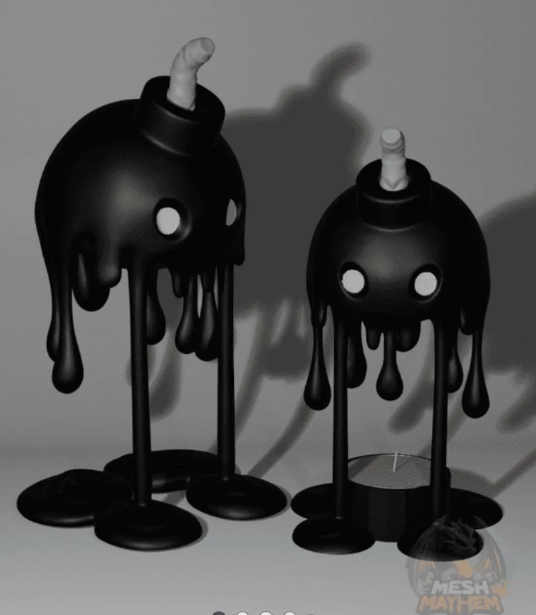 STL - Figura de bomba estilo cartoon