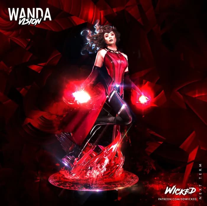 STL - Figura De Bruja Escarlata