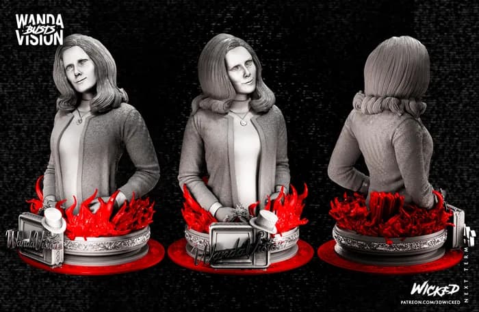 STL - Figura De Bruja Escarlata render 3