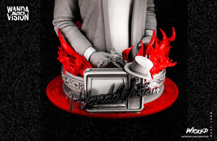 STL - Figura De Bruja Escarlata render 5