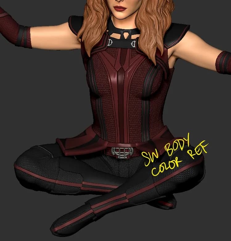 STL - figura de Bruja Escarlata 2 render 5