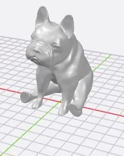 STL - Figura de Bulldog Francés Sentado
