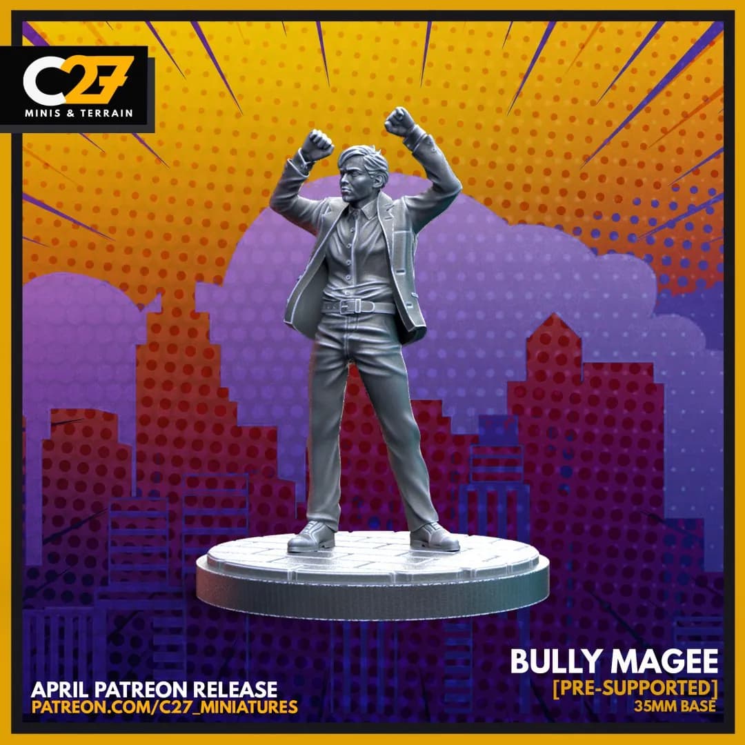 STL - Figura de Bully Magee con base