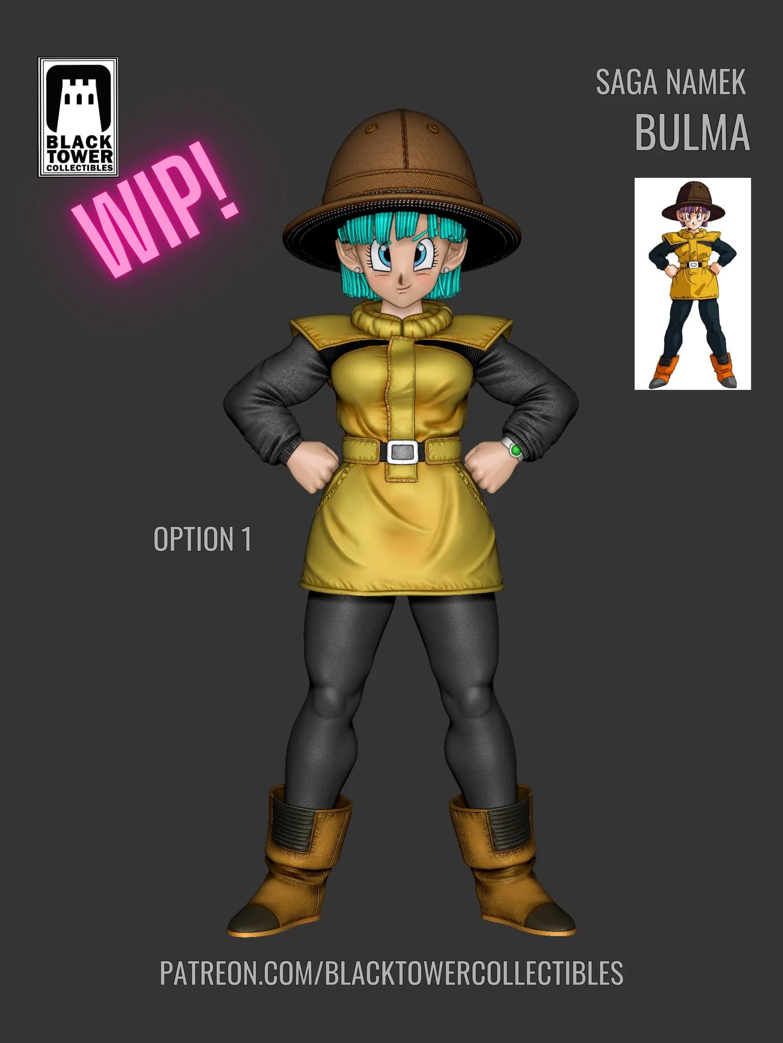 STL - Figura de Bulma en Namek