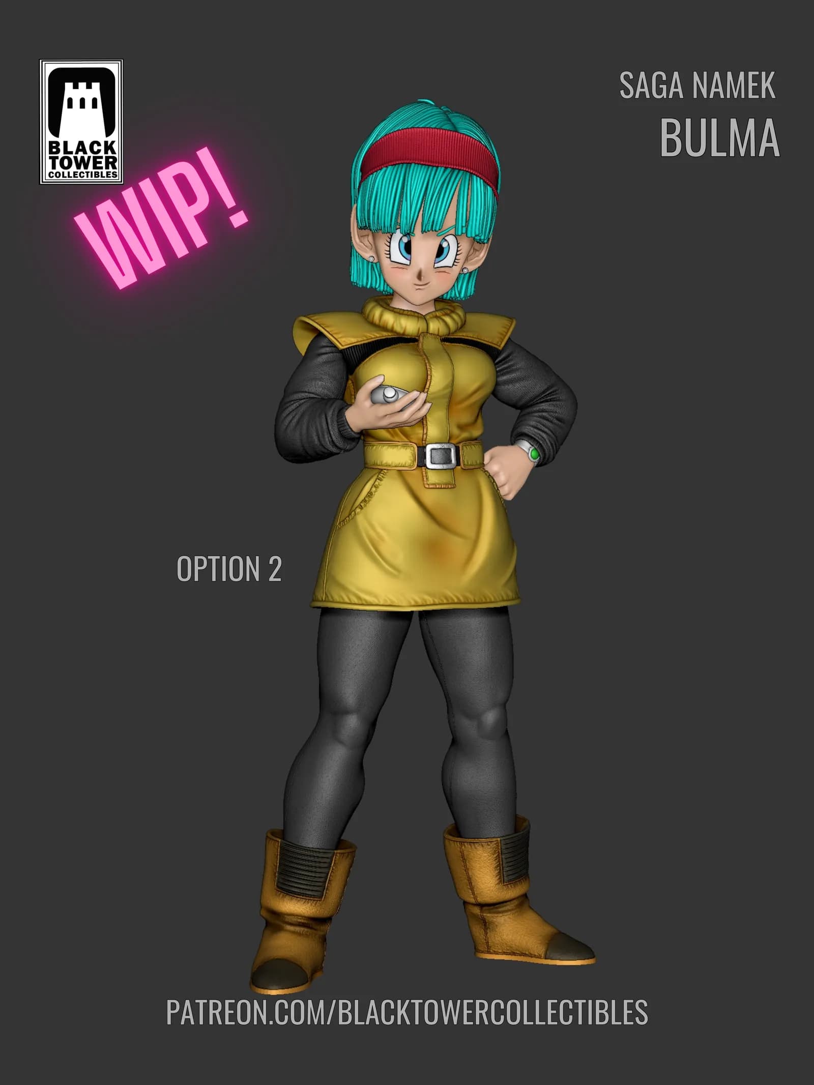 STL - Figura de Bulma en Namek render 4