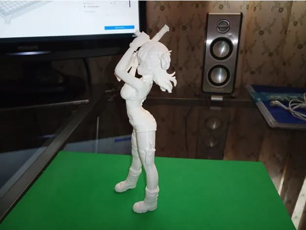 STL - Figura de Bulma estilo militar render 3