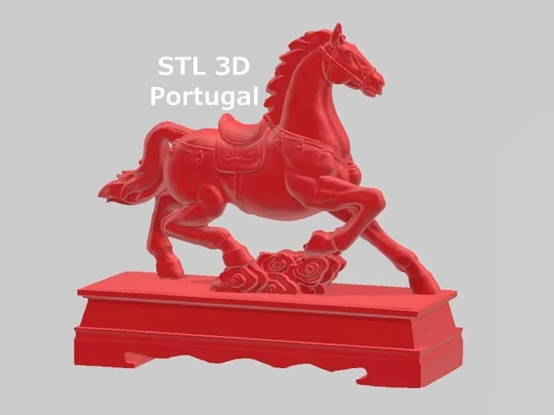STL - figura de caballo render 2