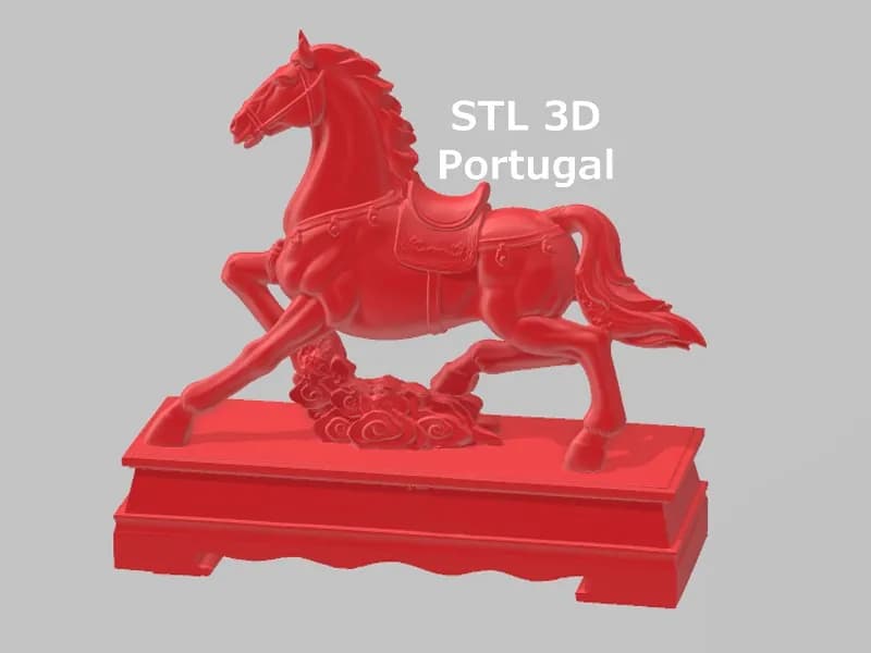 STL - figura de caballo render 3