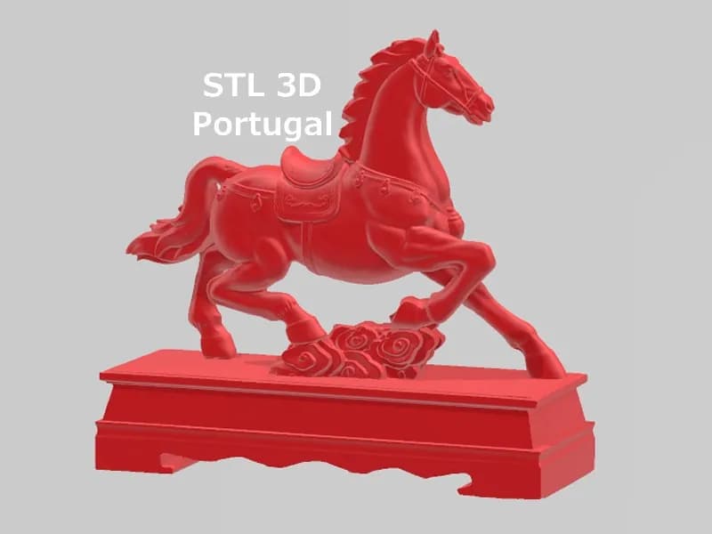 STL - figura de caballo render 4