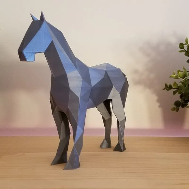 STL - figura de caballo low poly