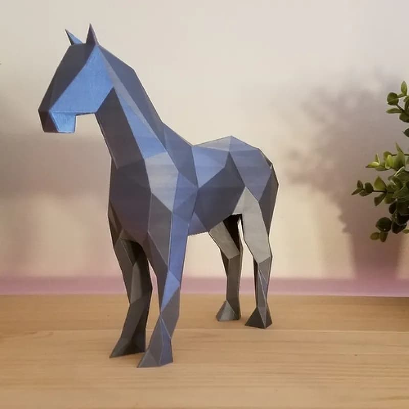 STL - figura de caballo low poly