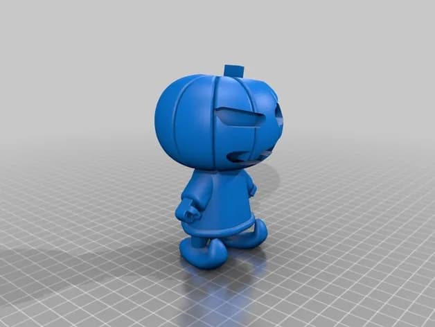 STL - Figura de Calabaza Mago con Araña render 4
