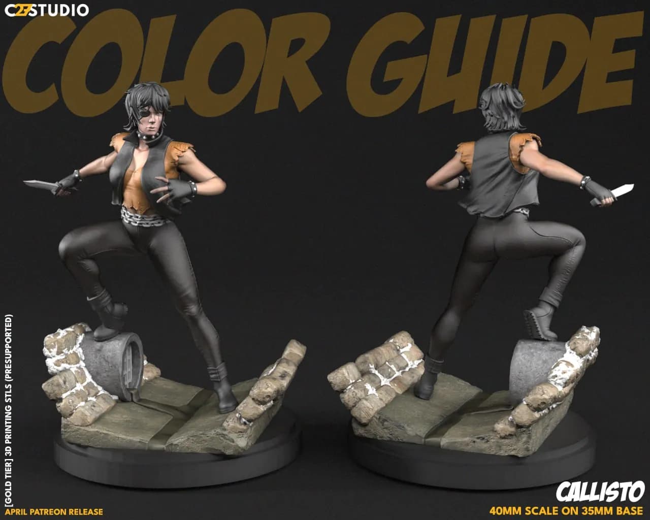 STL - Figura de Callisto estilo punk
