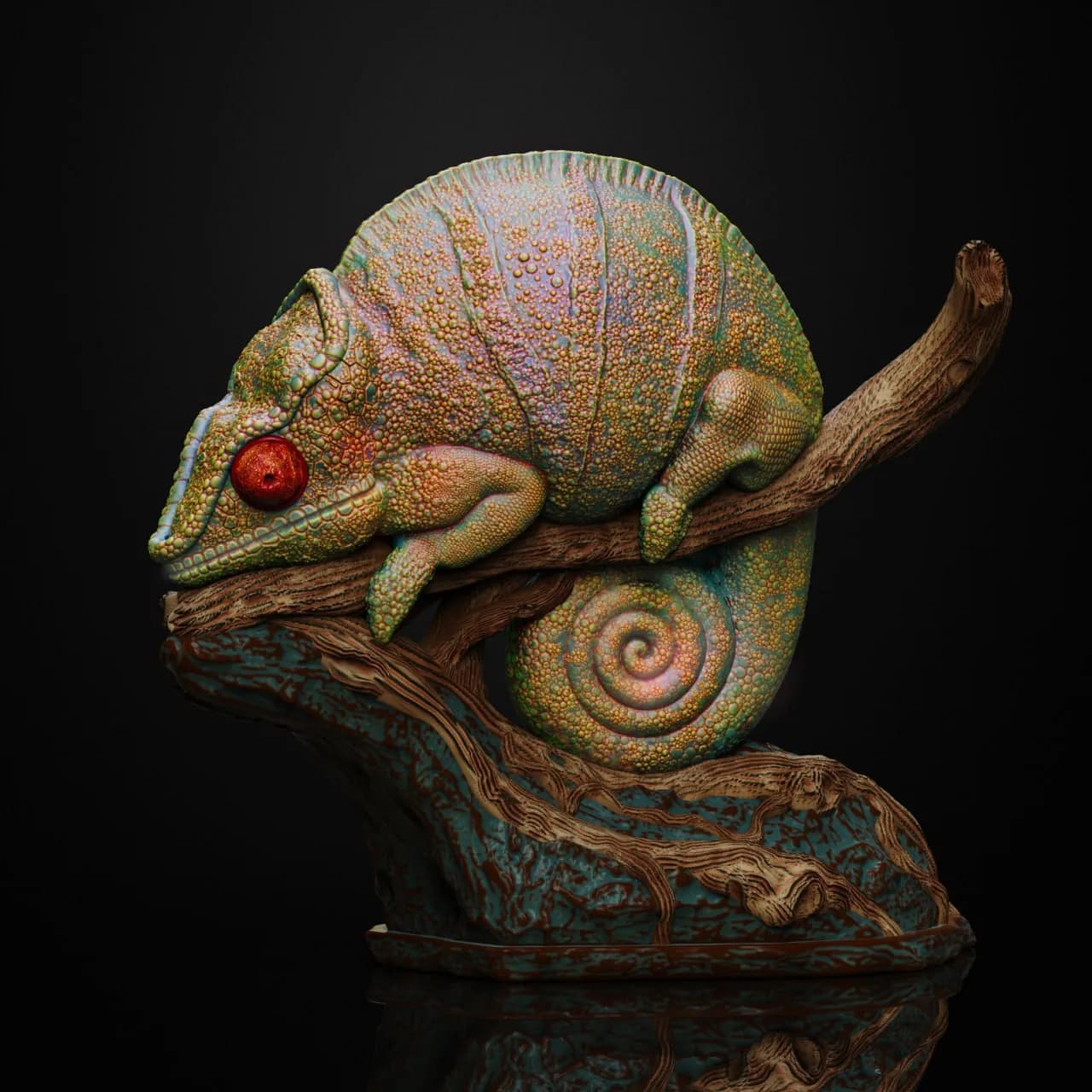 STL - Figura de Camaleón Pantera