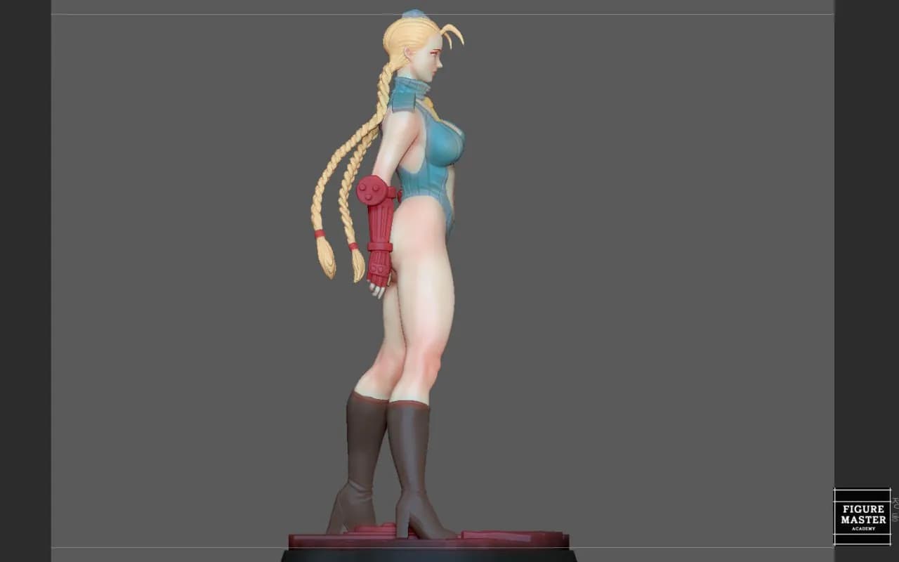 STL - Figura de Cammy estilo anime 2 render 4