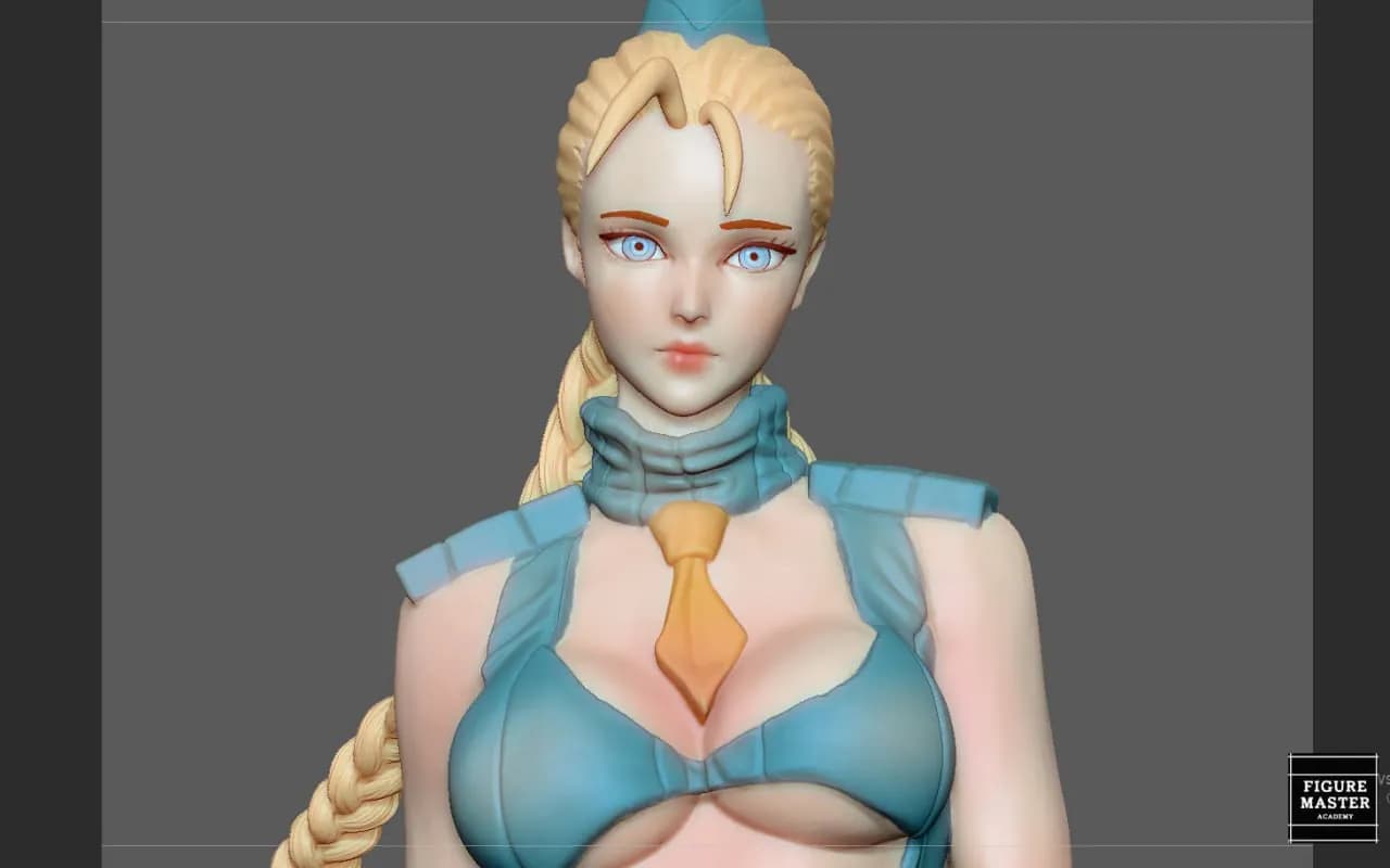 STL - Figura de Cammy estilo anime 2 render 5