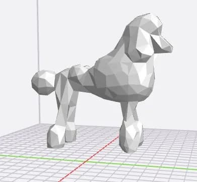 STL - Figura de caniche low poly