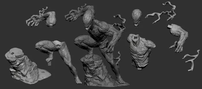 STL - Figura de Carnage render 4