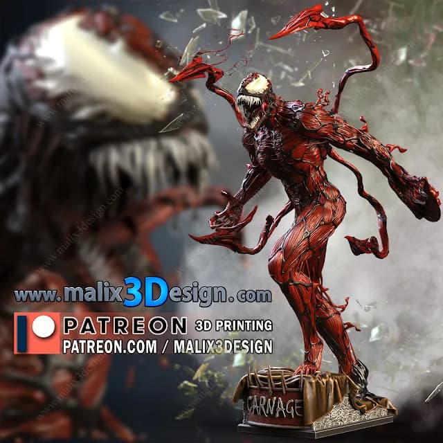 STL - Figura de Carnage 2 render 2