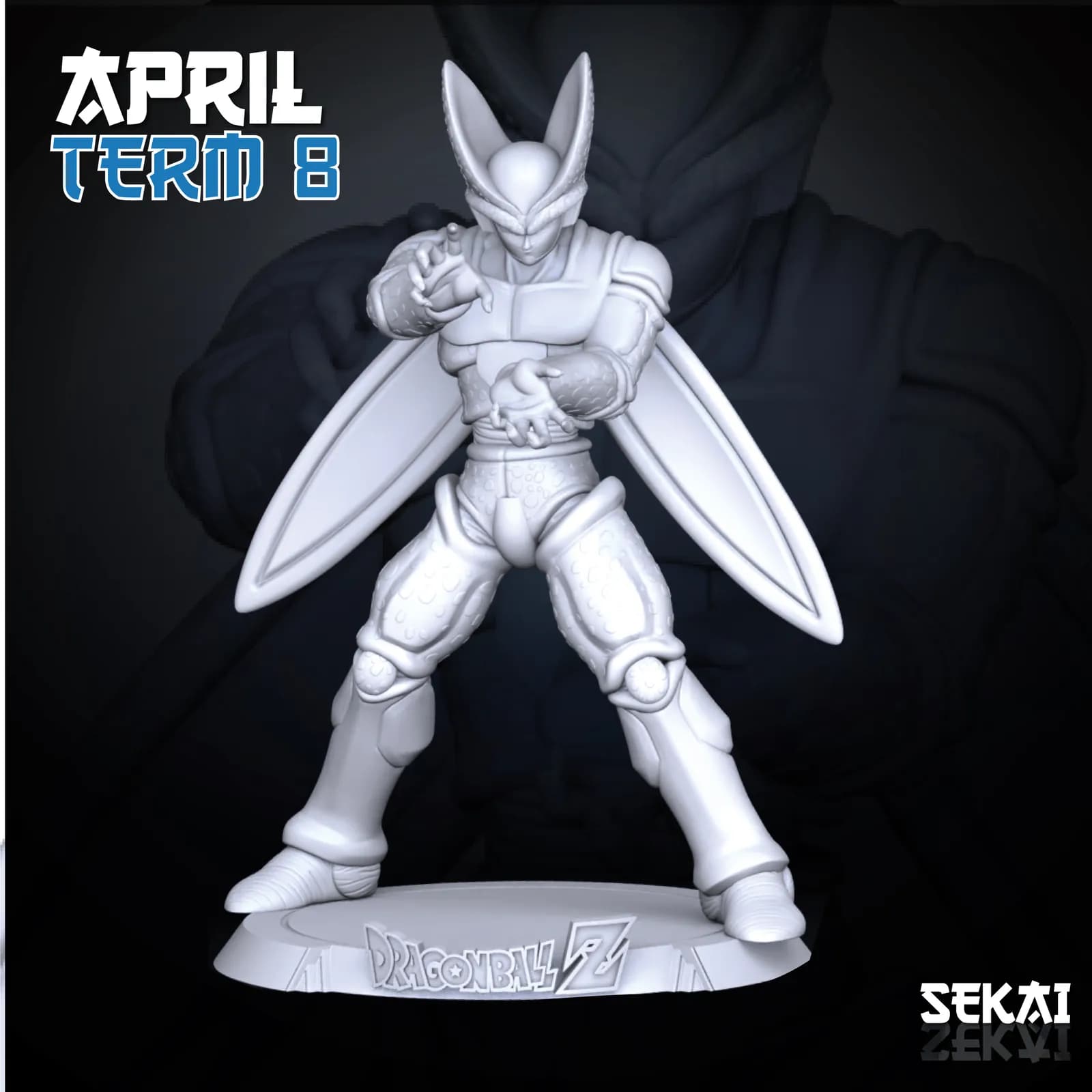 STL - Figura de Cell Dragon Ball Z render 4