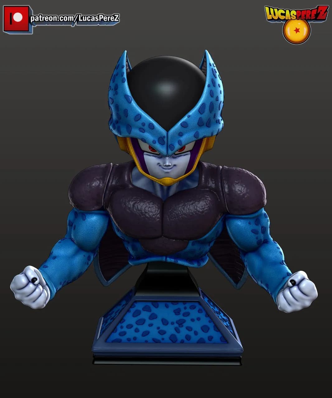 STL - Figura de Cell Jr. render 2