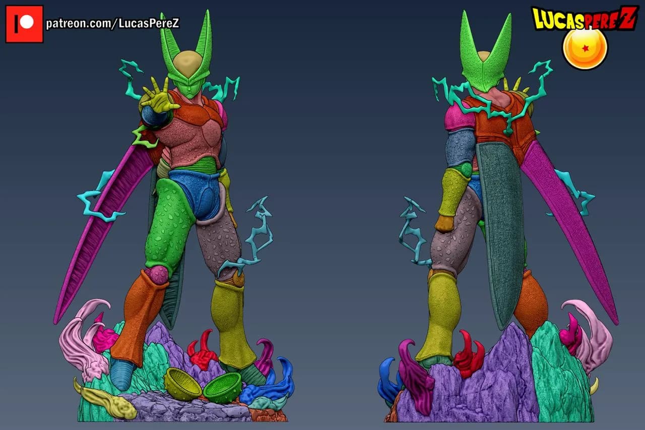 STL - Figura de Cell Saga render 3