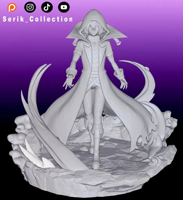 STL - Figura de Cid Kagenou render 3