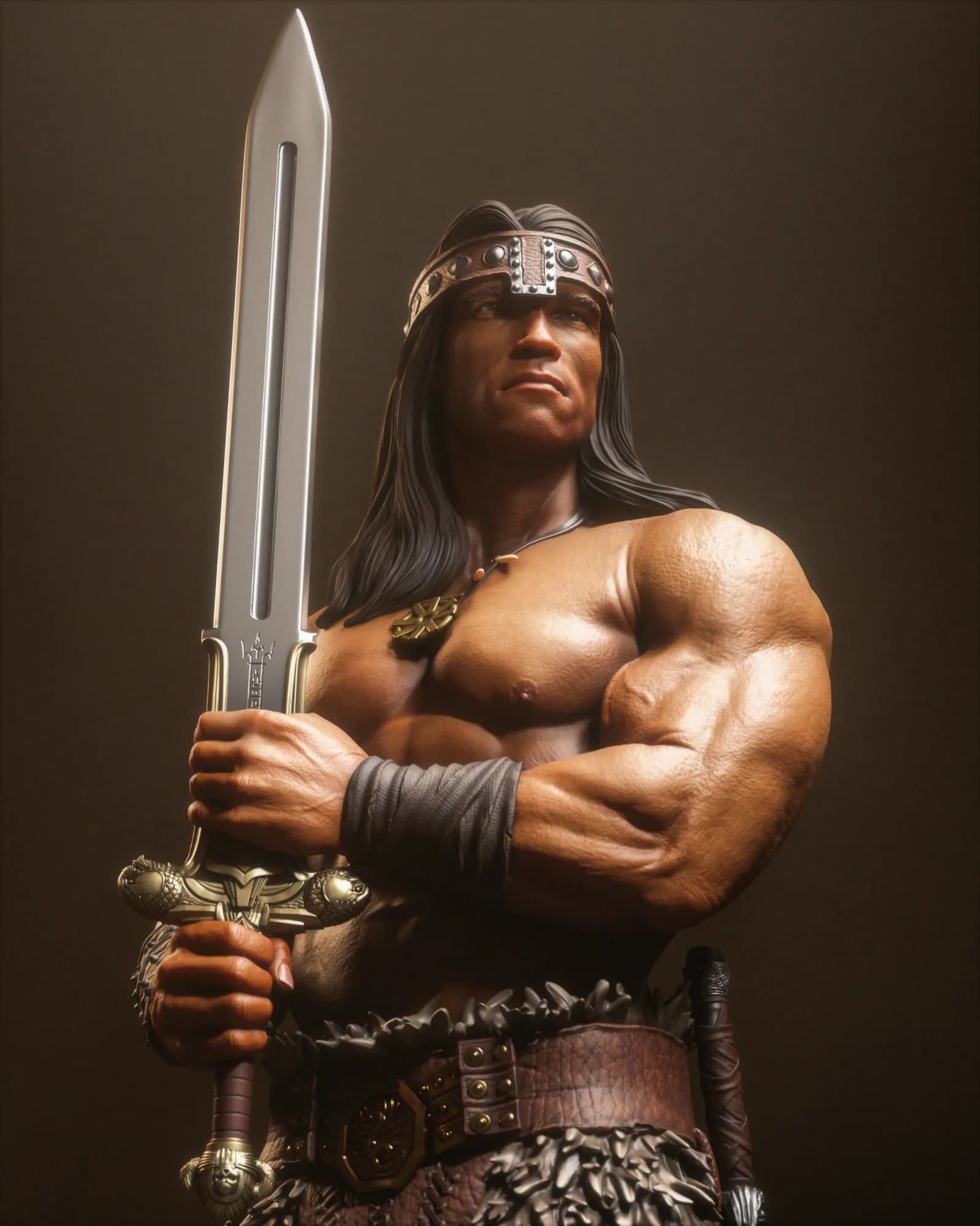 STL - Figura de Conan el Bárbaro 2 render 3