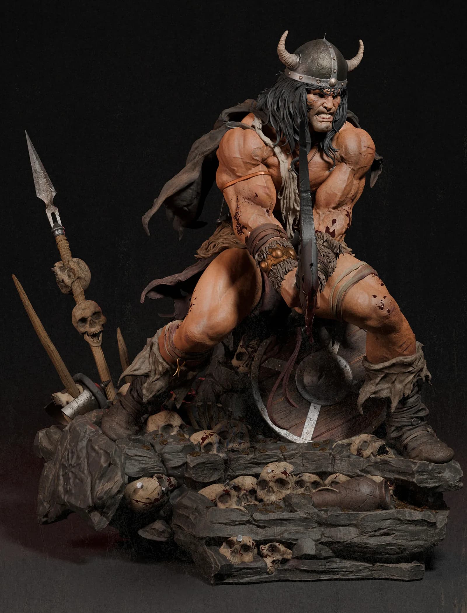 STL - Figura de Conan el Bárbaro 3 render 4