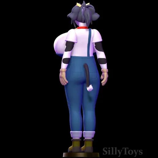STL - Figura de Coneja Campesina render 2