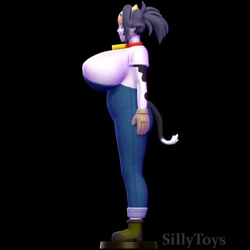 STL - Figura de Coneja Campesina render 3