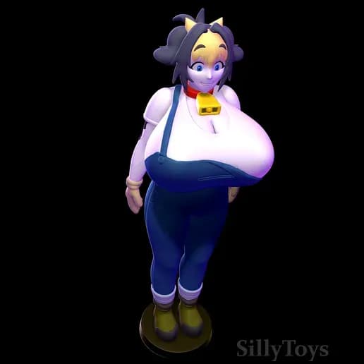 STL - Figura de Coneja Campesina render 4
