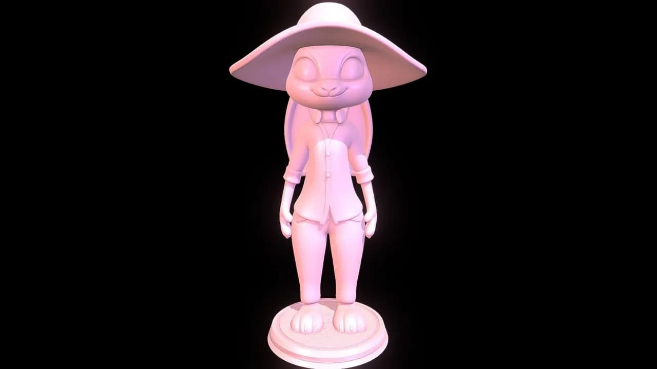 STL - Figura de coneja estilo vaquera