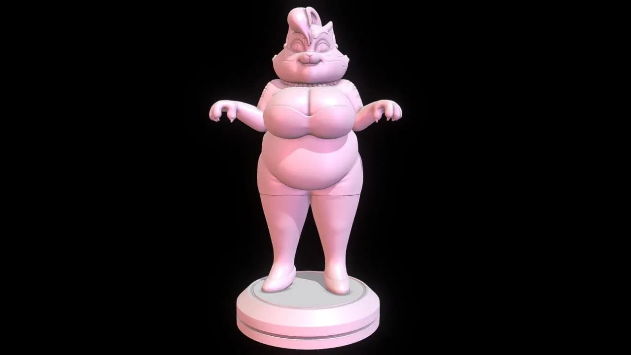 STL - Figura de coneja gorda