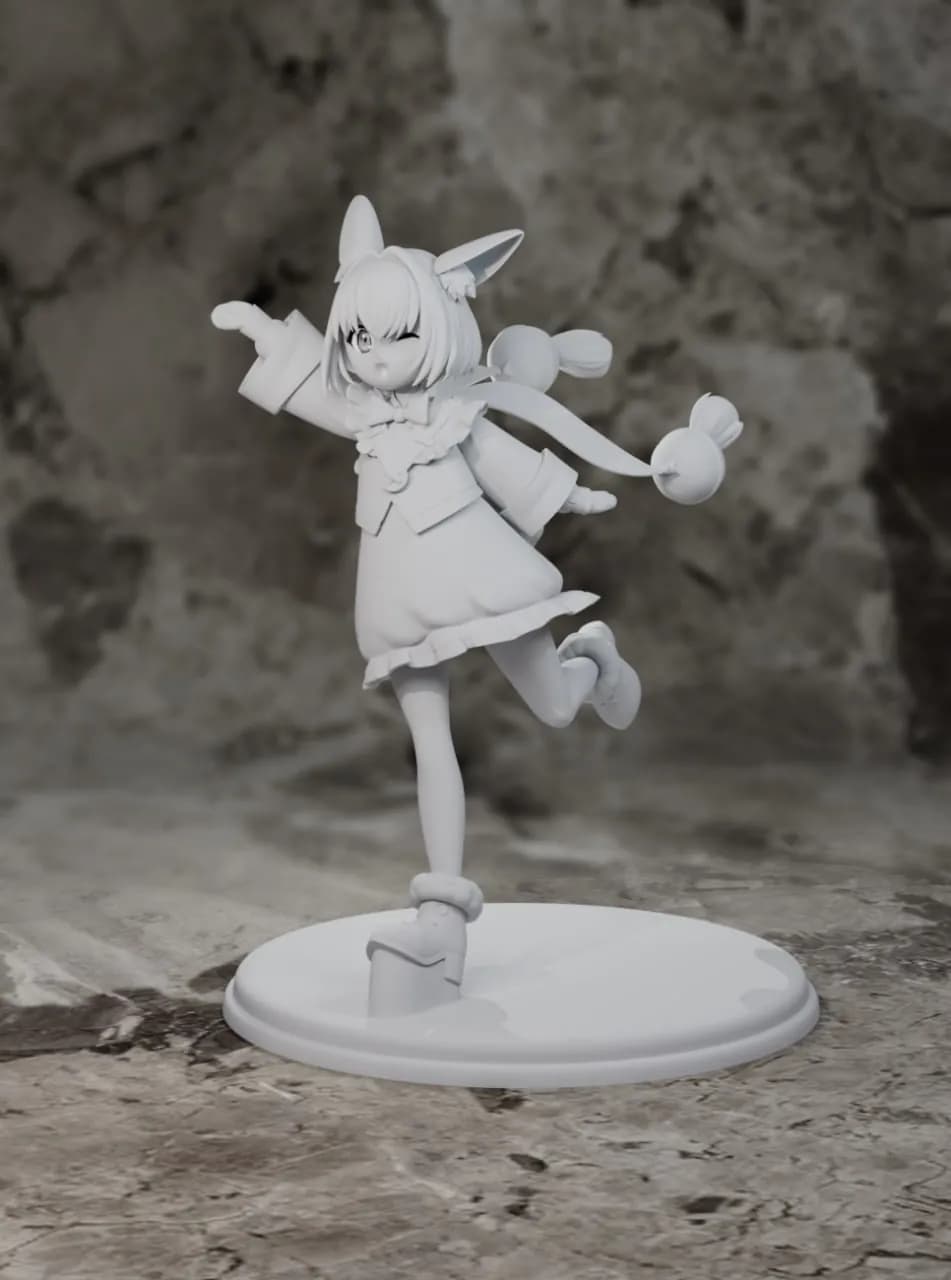 STL - figura de conejita anime 2