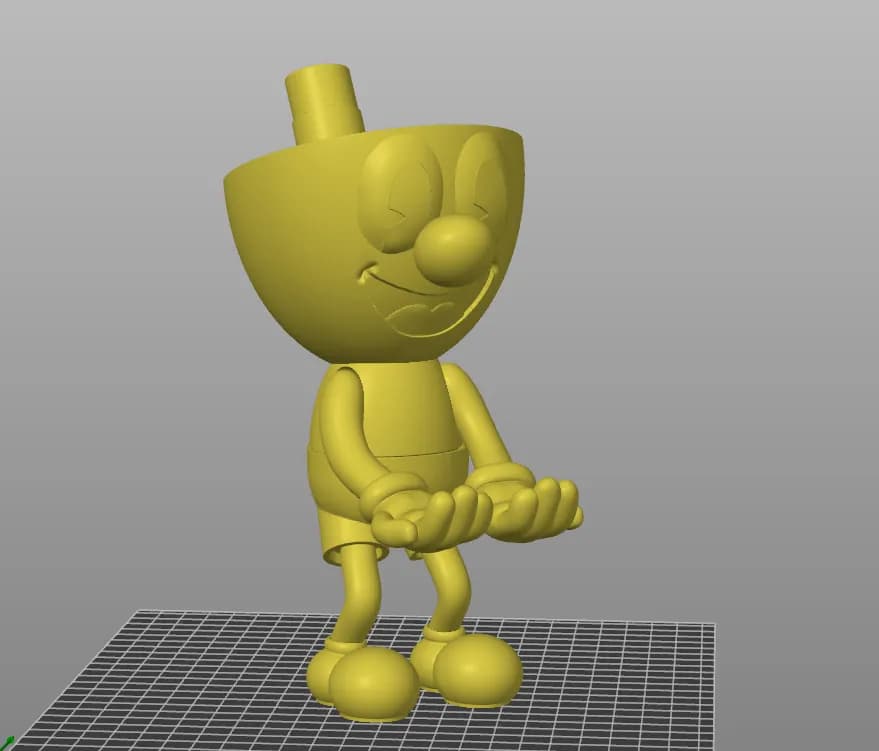 STL - Figura de Cuphead con taza