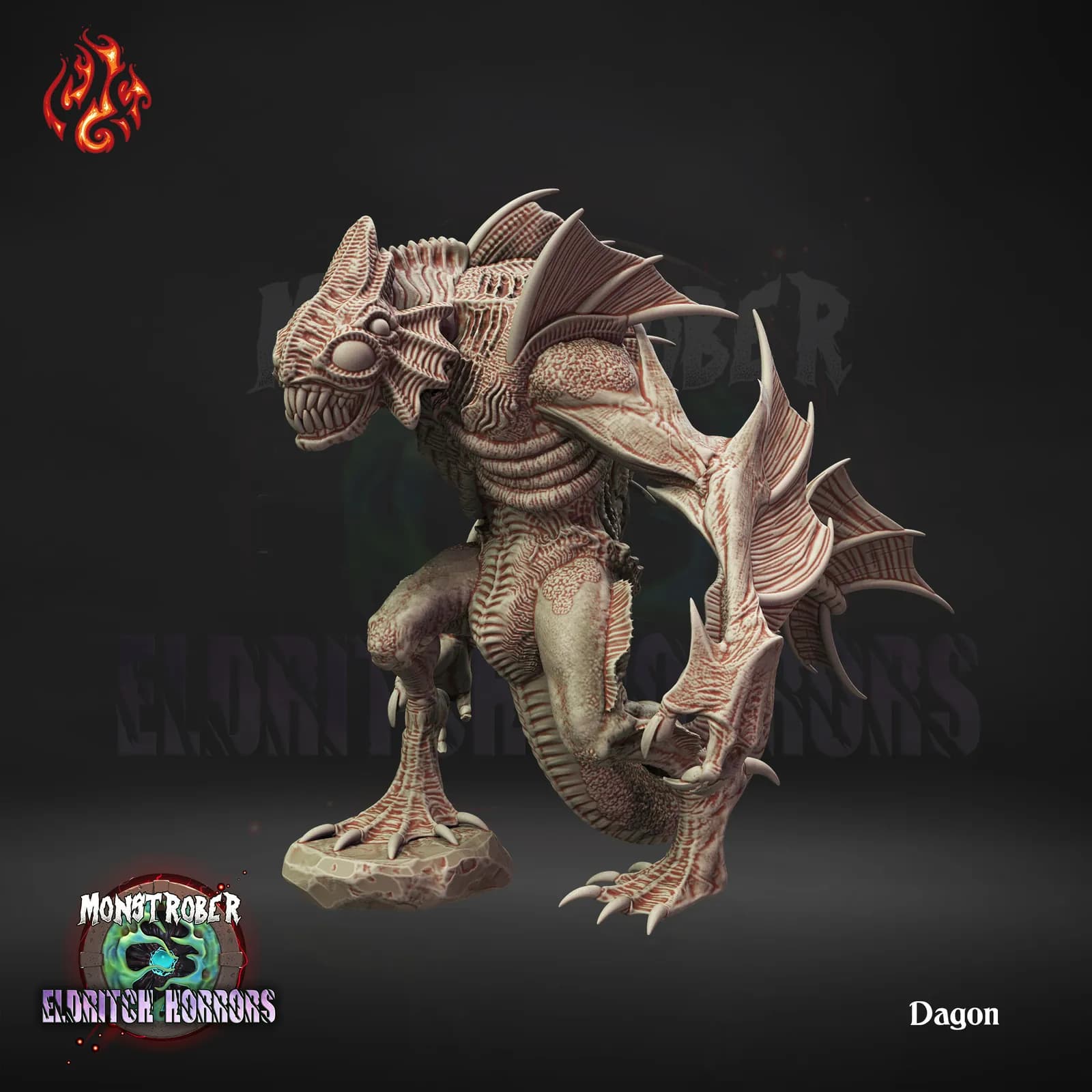 STL - Figura de Dagon render 4
