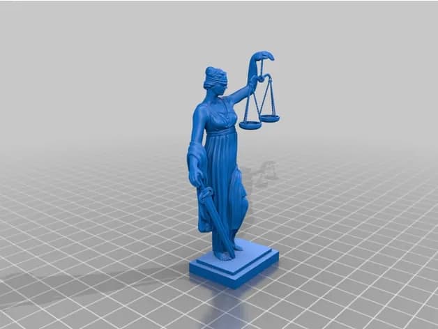 STL - Figura de Dama de la Justicia