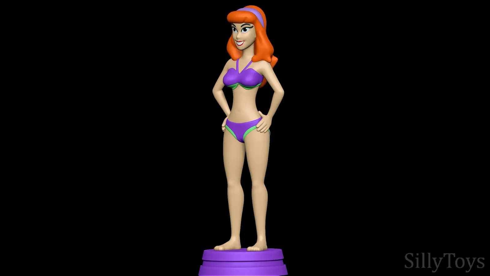 STL - Figura de Daphne Blake en bikini render 2