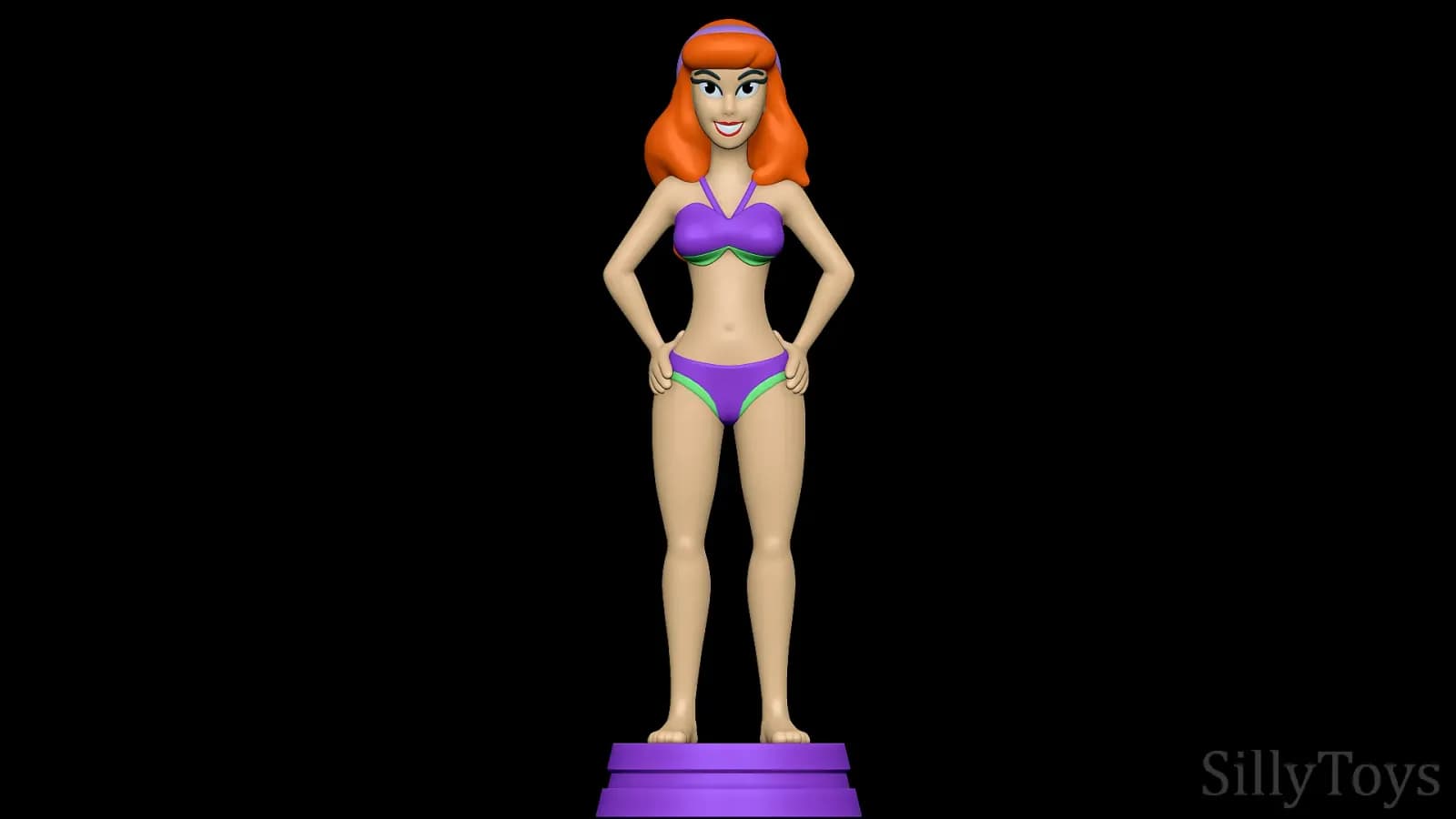 STL - Figura de Daphne Blake en bikini render 4