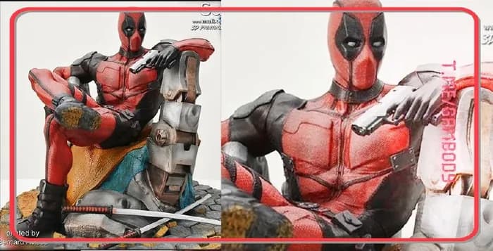 STL - Figura de Deadpool con Armas