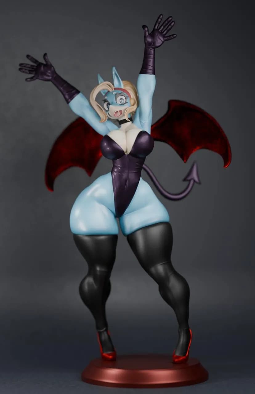 STL - Devil figure with wings and tail