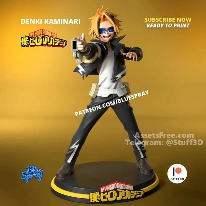STL - Figura de Denki Kaminari render 2