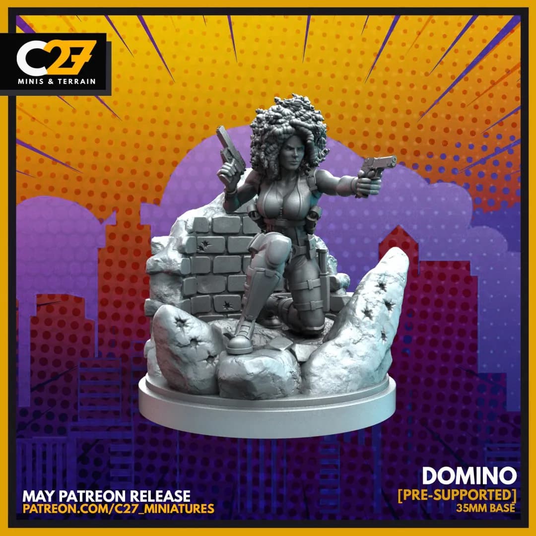 STL - Figura de Domino con Pistolas