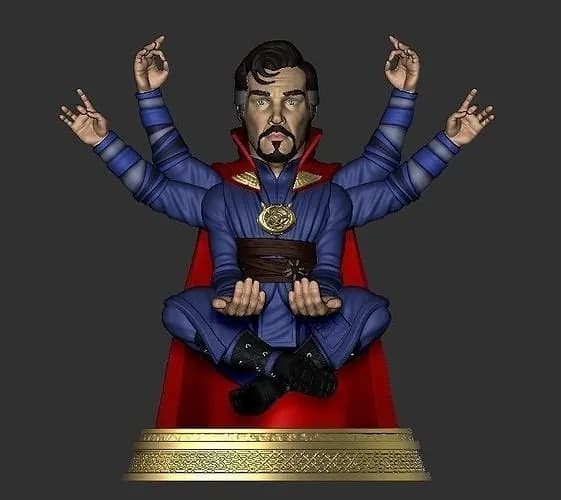STL - Figura de Dr. Strange multi brazos render 2