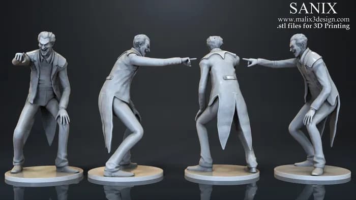 STL - Figura de El Joker render 2