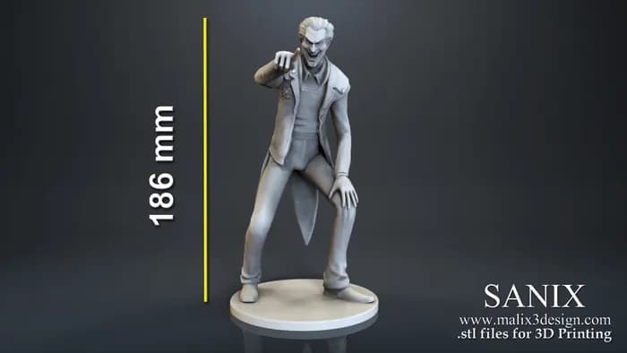 STL - Figura de El Joker render 4