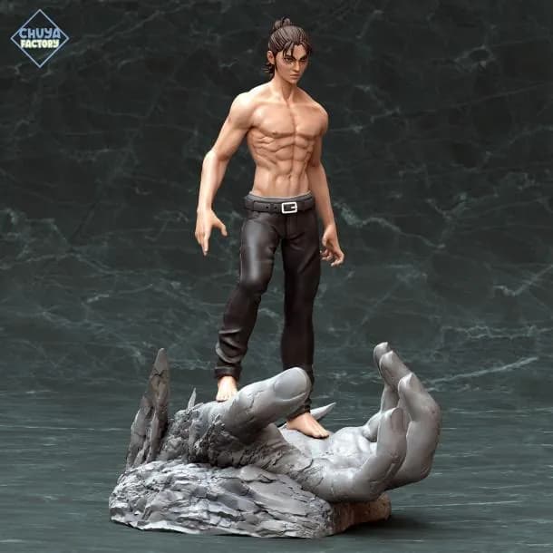 STL - Figura de Eren Jaeger render 2