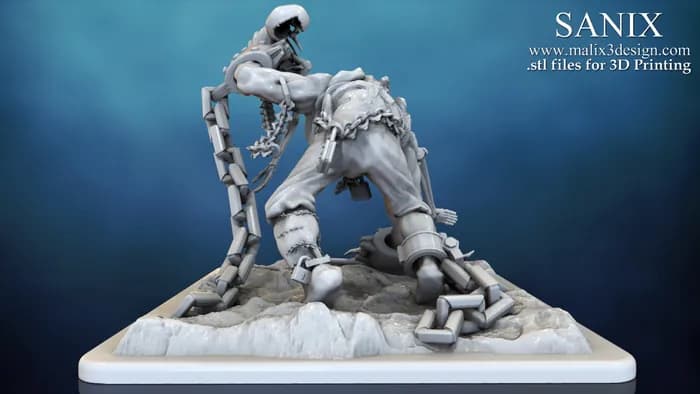 STL - figura de esqueleto Lifestealer render 4